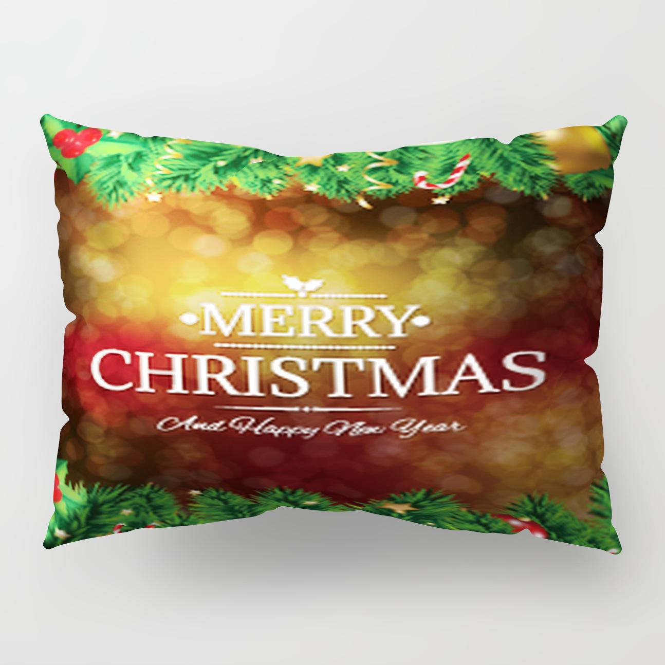 

50*30cm Christmas Letters Long Pillow 50*30cm