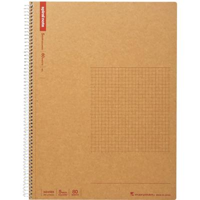 Caderno de anotações Maruman Note Ring 5mm Graph Ruled Basic A4 80 folhas N245ES