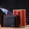 Capacious Men's Bifold Wallet Made of Genuine Leather Flotar CANPELLINI Purse 21581 Blue