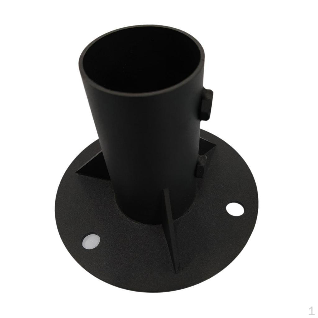 Concrete Mounted Base for Round Fence Posts with Screws Lighting And Fencing