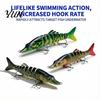 Professional Fishing Supplies 13CM/17G Multi-Jointed Lure, Realistic 8-Section Swimbait with Hooks, Lifelike Baits Bionic Hard Artificial Bait