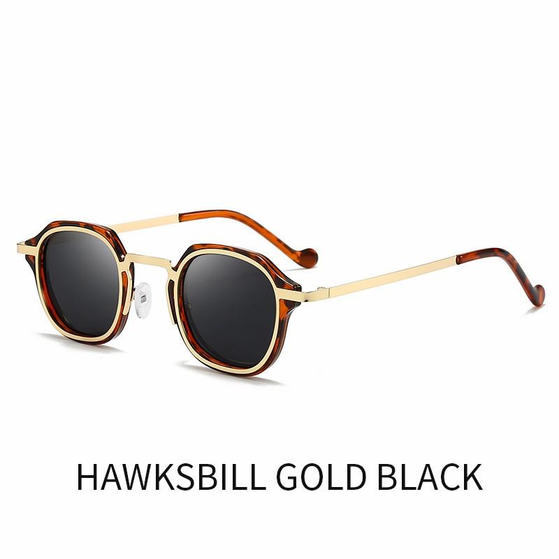 2025 Retro Steampunk Sunglass New Small Square Polarized Sun Glasses For Man Woman Metal Frame Eyewear Oculos De Sol UV400