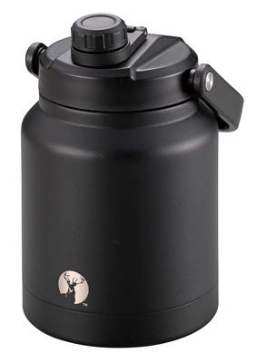 Captain Stag Sports Bottle, Direct Drinking, Double Stainless Steel Bottle, Vacuum Insulated, Keeps Cold, HD Water Tank, 2.5L, Black, UE-3530