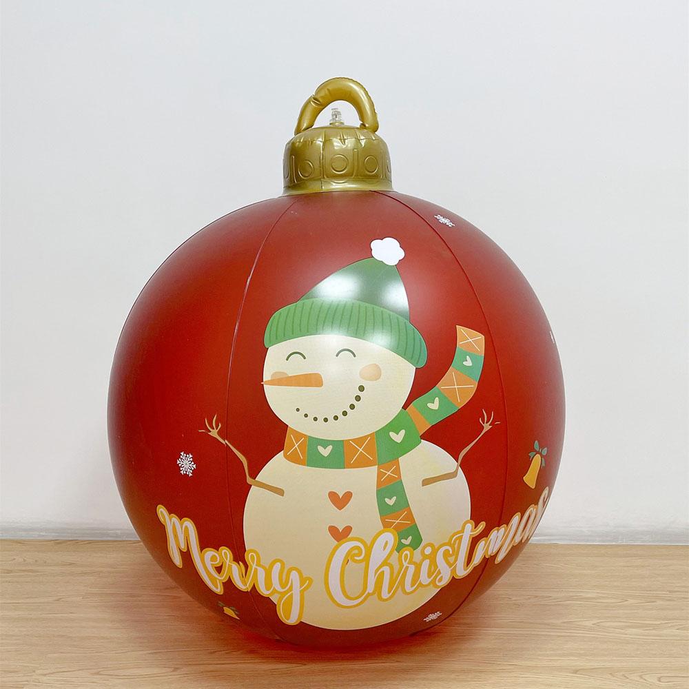 60CM Weihnachten Aufblasbare Dekorierte Kugeln Weihnachten Außen Weihnachtsbaum Dekorationen Aufblasbare Christbaumkugeln Spielzeug mit Licht