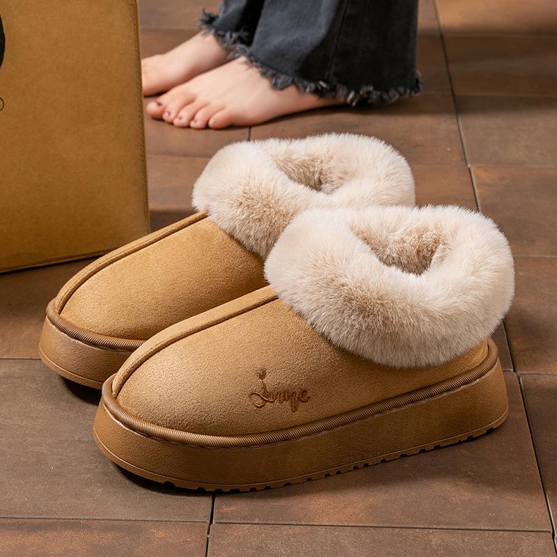 Taschenabsatz Samt Baumwollpantoffeln Winter High-Top Koreanische Version Samt Schneestiefel Thermische Baumwollpantoffeln
