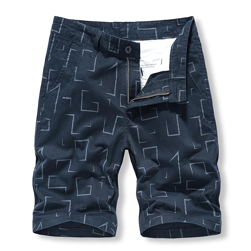 New Summer Casual Short Men Fashion Stripe Cargo Shorts Cotton Jogger Kneel Length Breeches  Mens Sports Shorts