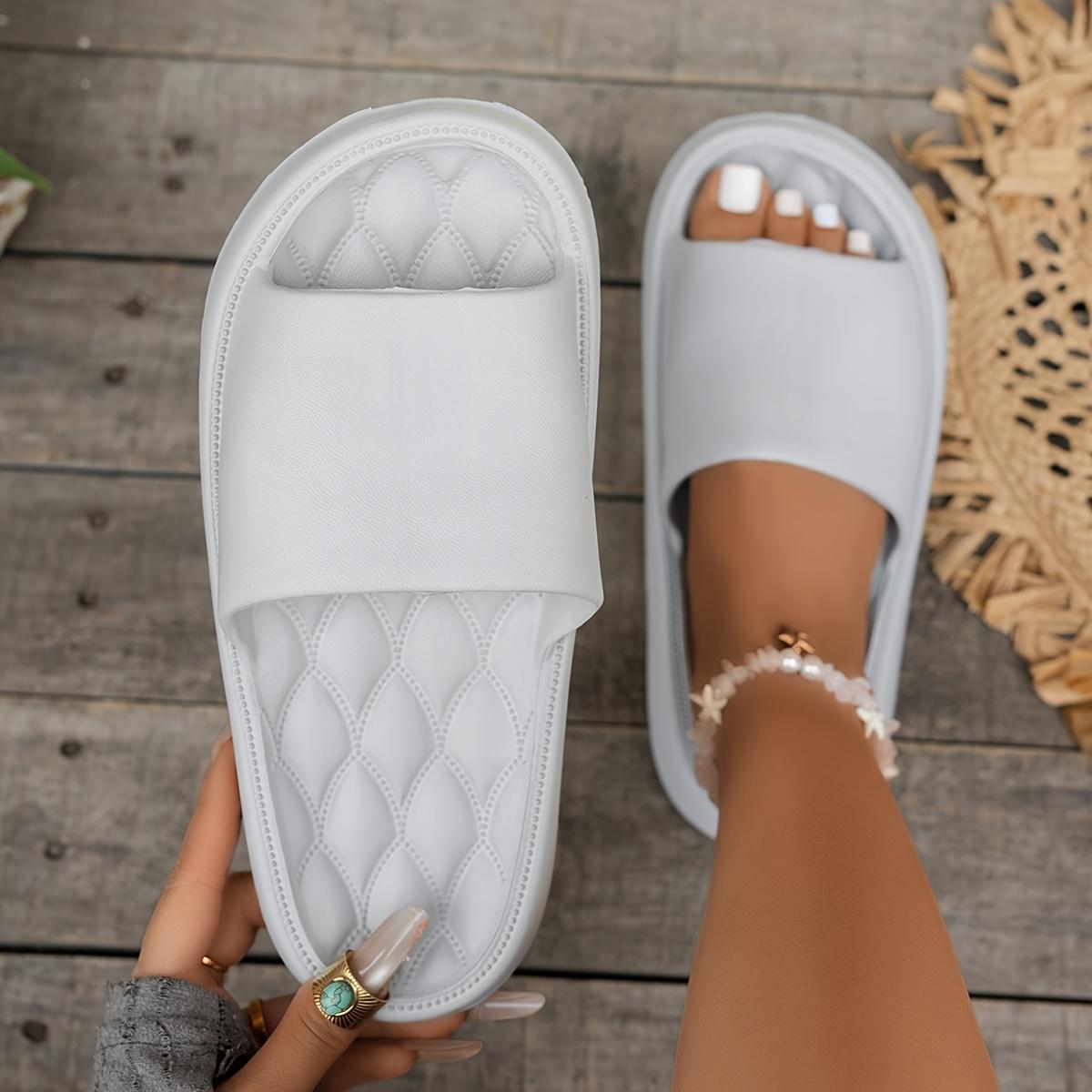 

Women S Stylish EVA Slide Sandals - Comfortable, Non-Slip, Washable Indoor/Outdoor Slippers in Black, Multi-Color Options, Perfect for All Seasons Size 36-37 серый