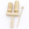Silver & Style Guiro Wood Block Agogobel Ethnic Percussion Instrument for Kids (Includes A-Type Plectrum)