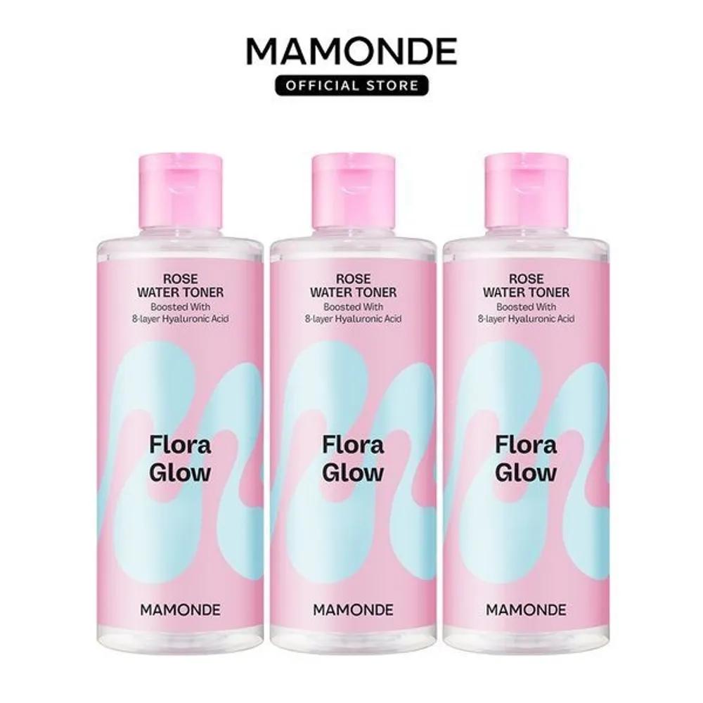 Тоник с розовой водой Flora Glow 300 мл (3 куска)