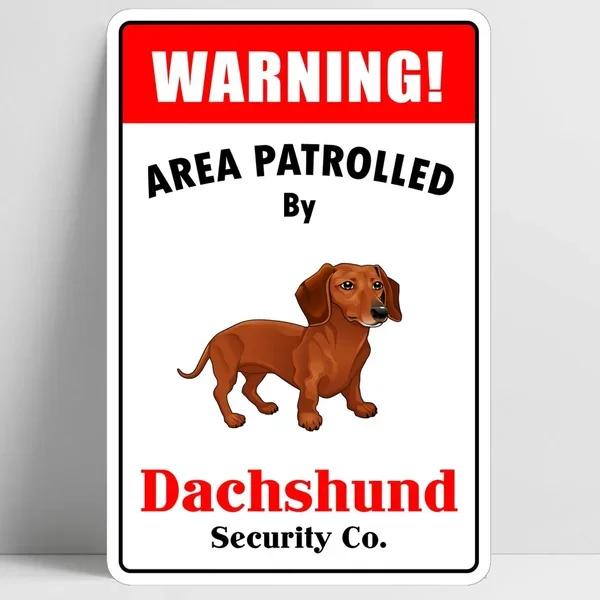 Warning Area Patrolled by Australian Shepherd Retro Vintage Tin Sign Bar Pub Home Metal Poster Wall Art Decor Poster tin sign
