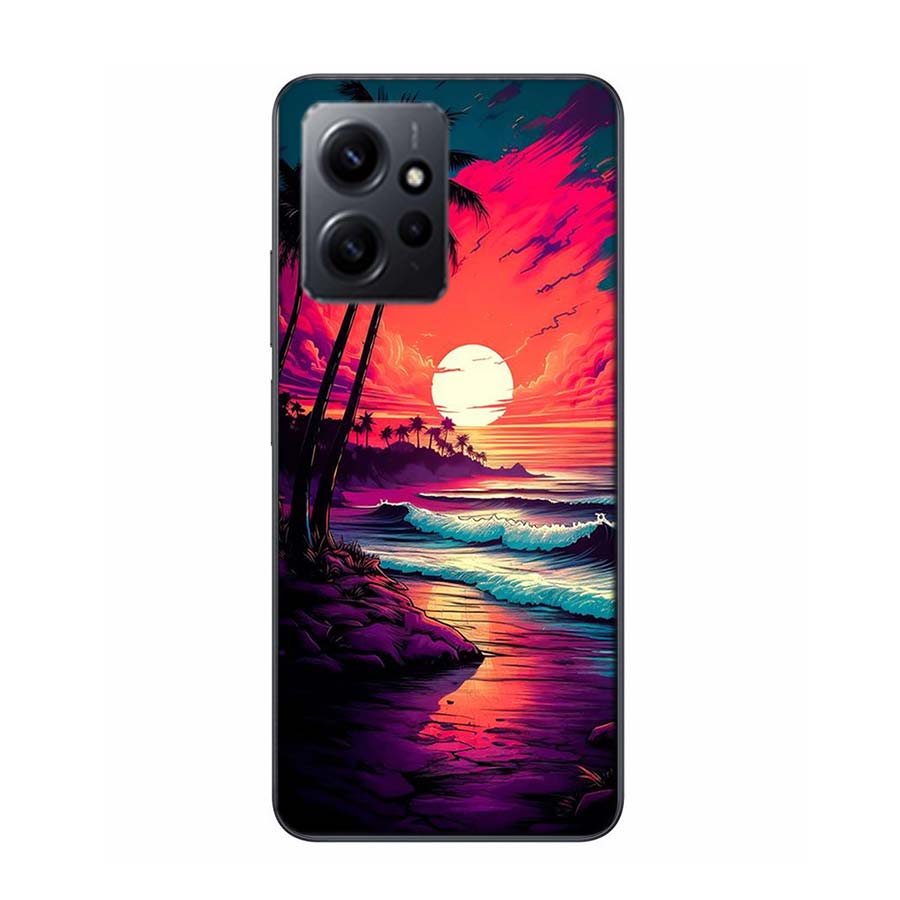 Beautiful Seaside Coconut Trees Phone Case For Redmi Note 14 15 Pro 5G 13 12 Pro Plus 11 11T 11E 11S 10 Pro 10S 9 9S Cover Cell