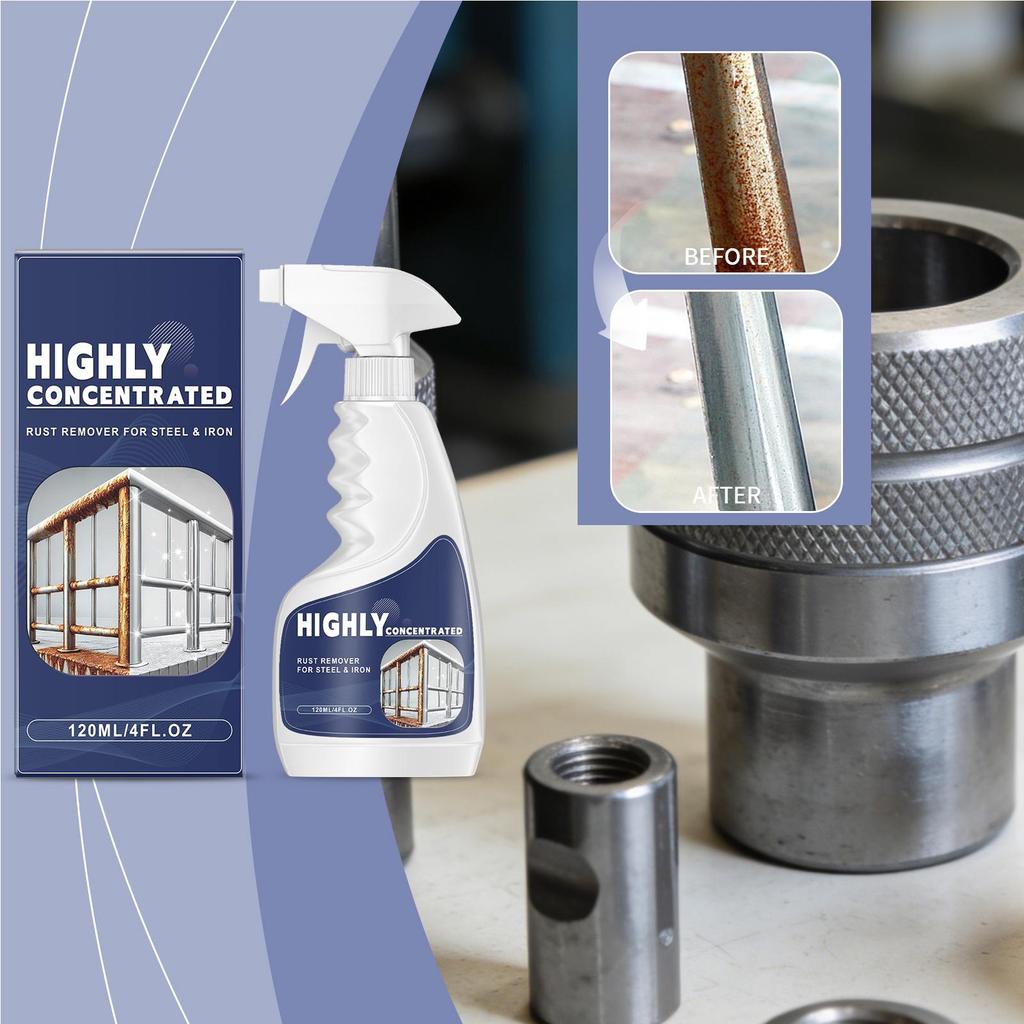 111ml Rust Remover Spray Multi-Purpose Rust Remover Wheel Hub Exhaust Pipe Metal Stain Cleaner Rust Derusting Spray