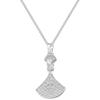 Ol Copper Inlaid With Zirconium Skirt Pendant Necklace Women'S High-End Fan-Shaped Collarbone Chain Vl522