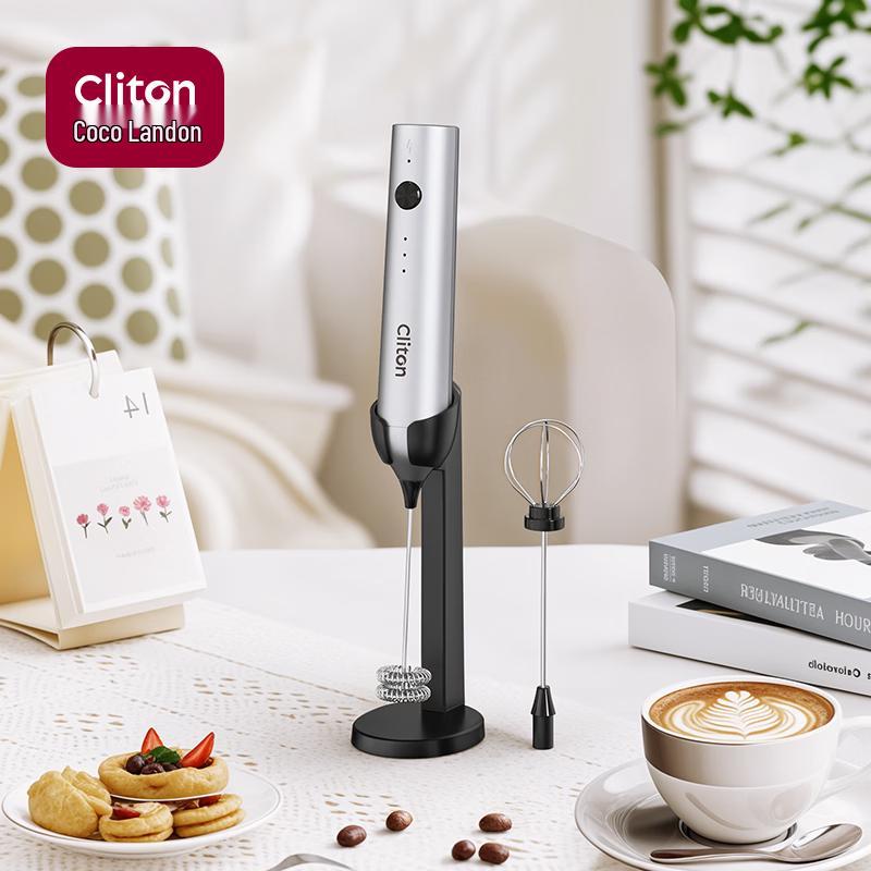 CLITON Rechargeable Handheld Electric Milk Frother