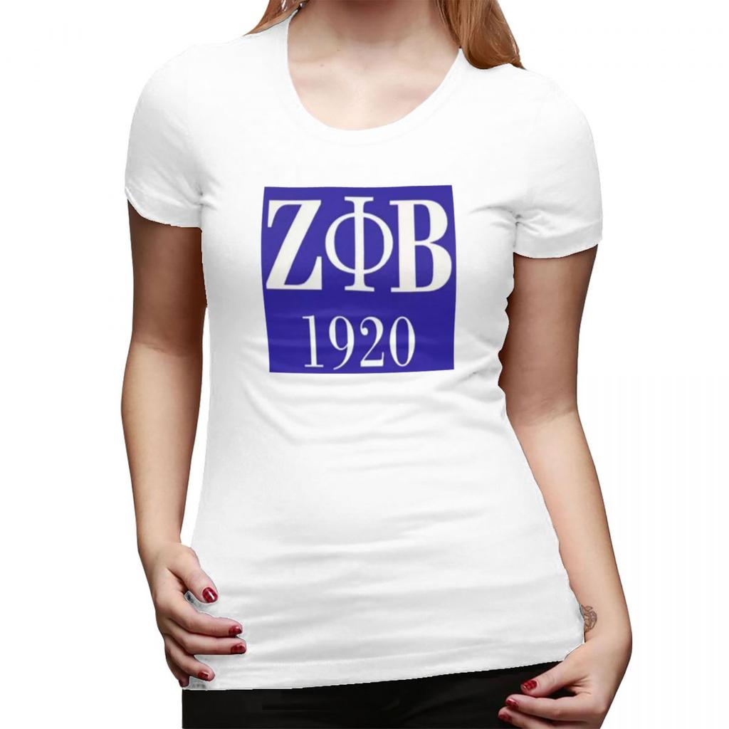 Zeta Phi Beta Sorority Logo Greek Letter 1920 TShirt for Women ONeck Streetwear T Shirts Womens Tees Short Clothes Tops