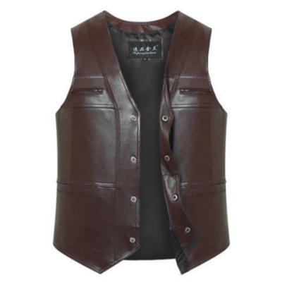 Herren Frühling/Herbst V-Ausschnitt Weste: Schmal geschnittene Freizeitjacke für Männer mittleren und höheren Alters