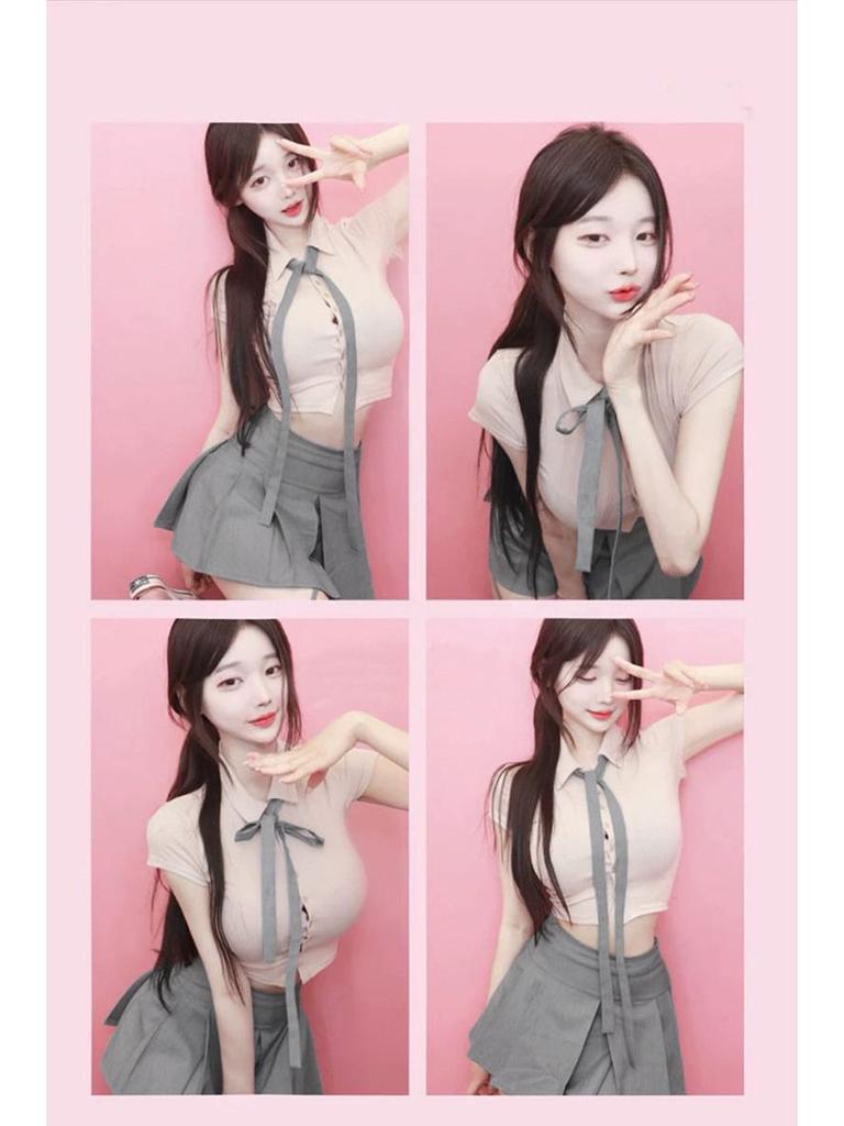 Korea Dongdaemun Slimming High Waist Academy Style A-Line Skirt Pants for Women