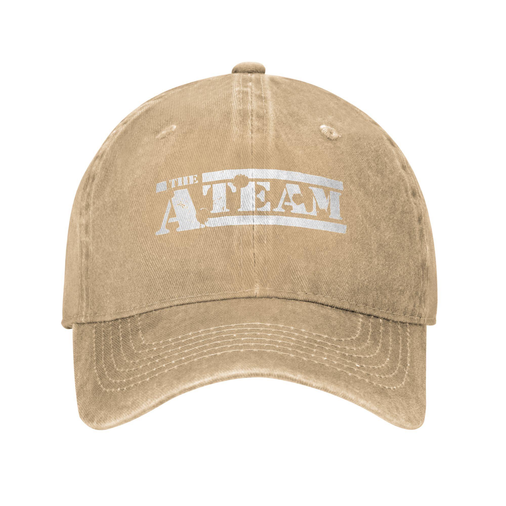 

The A Team Baseball Caps Fashion Distressed Denim Headwear Unisex Style Outdoor All Seasons Travel Adjustable Fit Caps Hat One Size