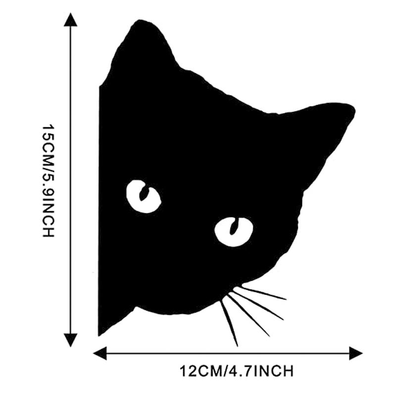 1/2Pcs Funny Car Cat Peeking Sticker Car Window Decoration Vinyl Decals 12x15cm Car Stickers Auto Exterior Decoration Decals