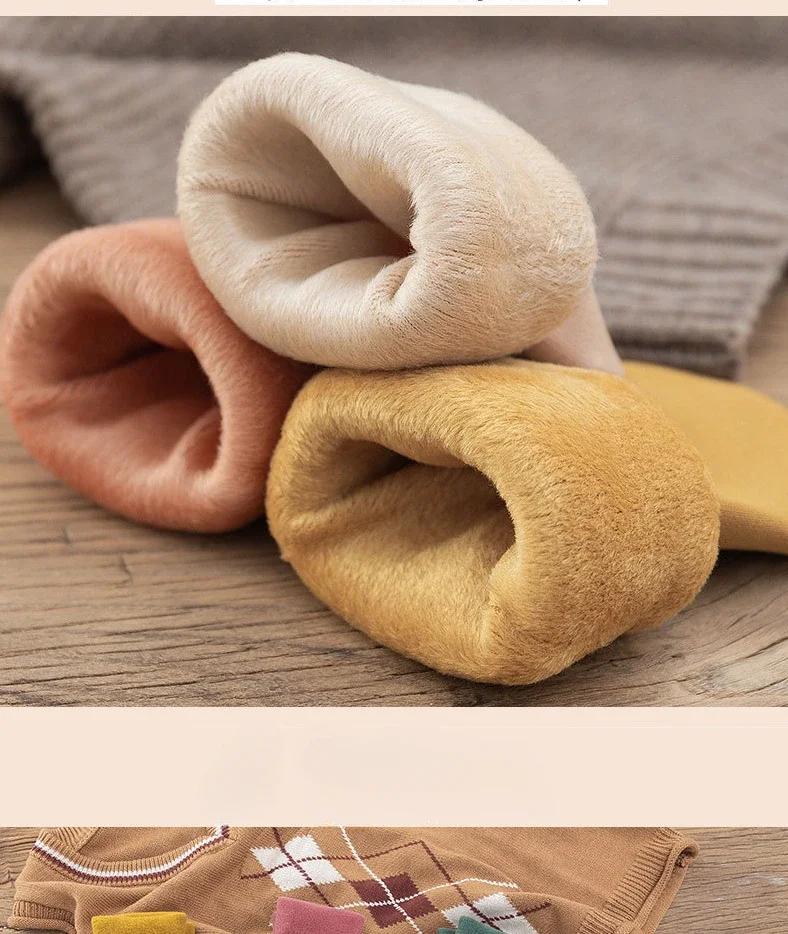5 Colors Women's Solid Color Socks Autumn and Winter Thick Plush Warm Mid Tube Socks Snow Socks
