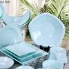 Melamine Blue Dinner Plate Restaurant Tableware Soup Bowl Dry Ice Dish Sashimi Plate Fruit Salad Bowl Dessert Plate Sushi Dish