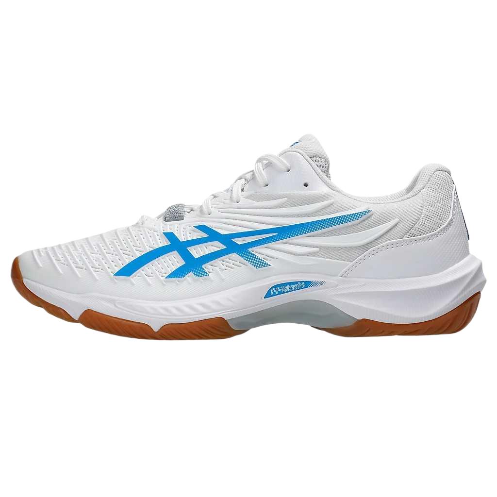 Baskets Homme ASICS COURT CONTROL FF 4 Chaussures de Badminton Unisexe Basse Blanche/Bleu Impérial 45