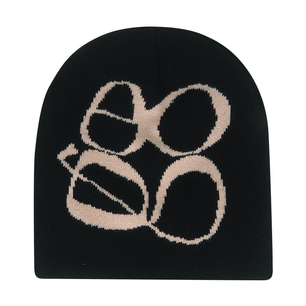 Chapeau Tricoté Imprimé Mode Y2K Bonnets d'Hiver Chauds Casquettes Skullies Bonnets Casquette Cargo Homme Femme Kanye Féminin Extérieur Gorras Hombre