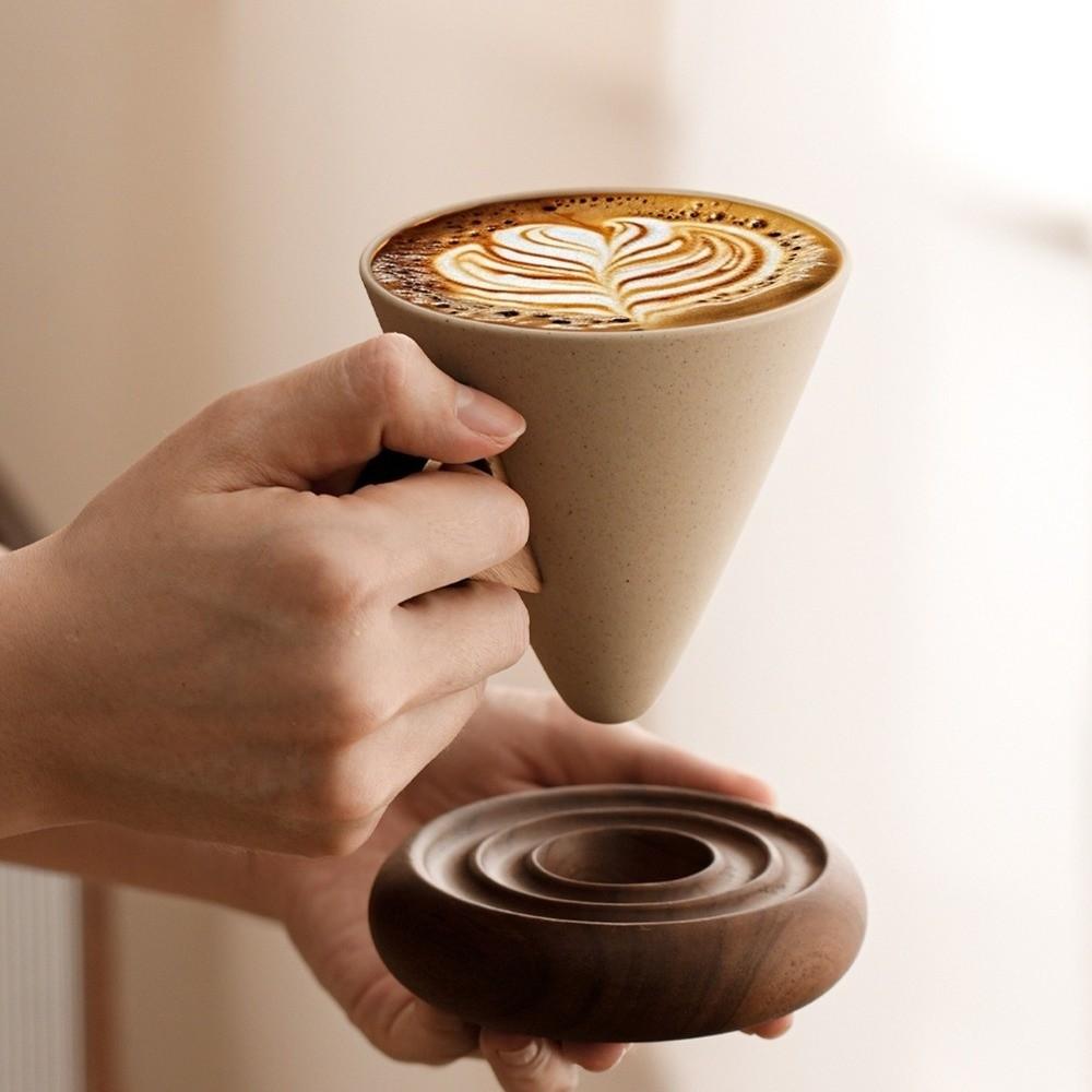 Retro Style Vintage Pottery Mug Coarse Ceramic Japanese Ceramic Mug Funnel Coffee Mug  Home Decor