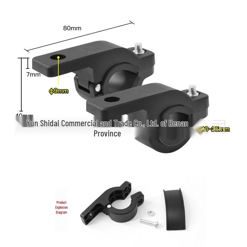 Duckbill Clip Spotlight Bracket: Motorcycle Tube Clamp for Bumper Modification
