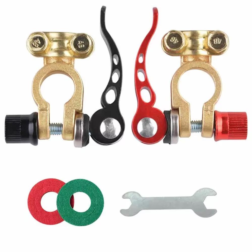 

1 Pair Quick Release Terminal Connectors Clip 12V 24V Car Battery Terminals Clamp Connector Quick Release Disconnect