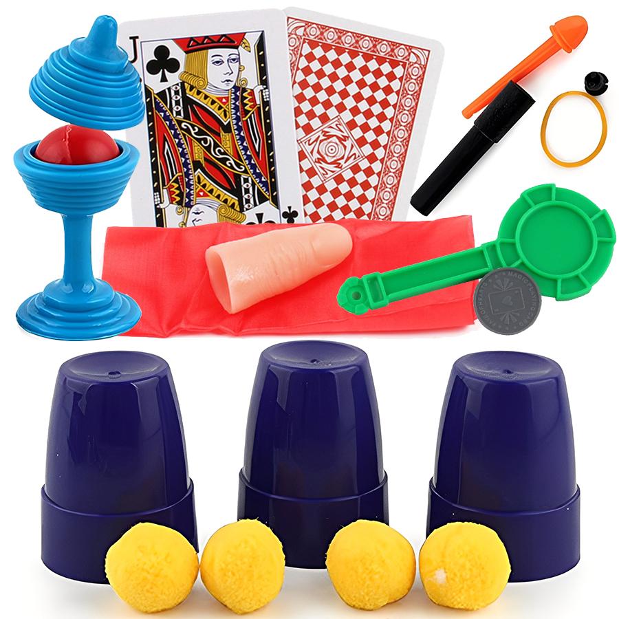 

Magic Combination Set Silk Scarf Disappearing Magic Tricks Kit Assorted Props for Amazing Stage Performance Close-up Magic