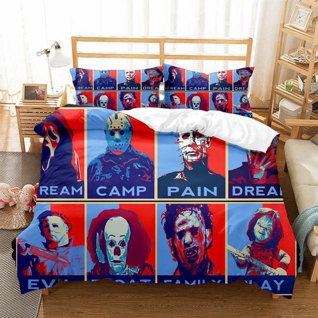 Luxury NEW Horror Movie Character Chucky Duvet Cover Set Soft Bed Comfortable Student Dormitory Home Baby Bedding Best Seller
