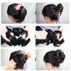 Women Hair Bun Ponytail Extension Wavy Curly Messy Chignon Hairpiece Scrunchie