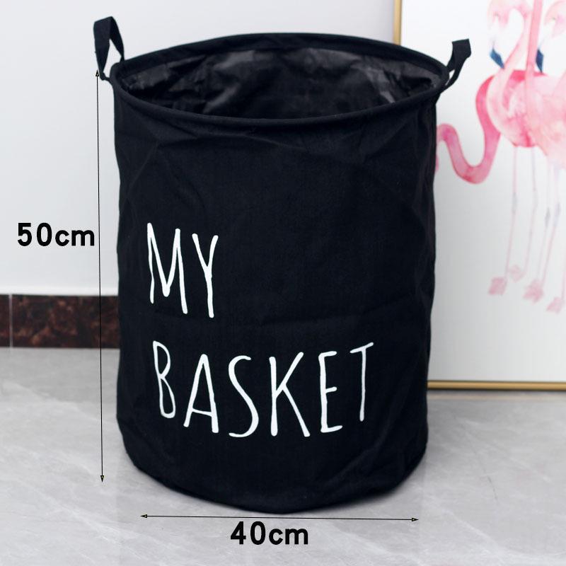 Cotton Linen Collapsible Laundry & Toy Basket