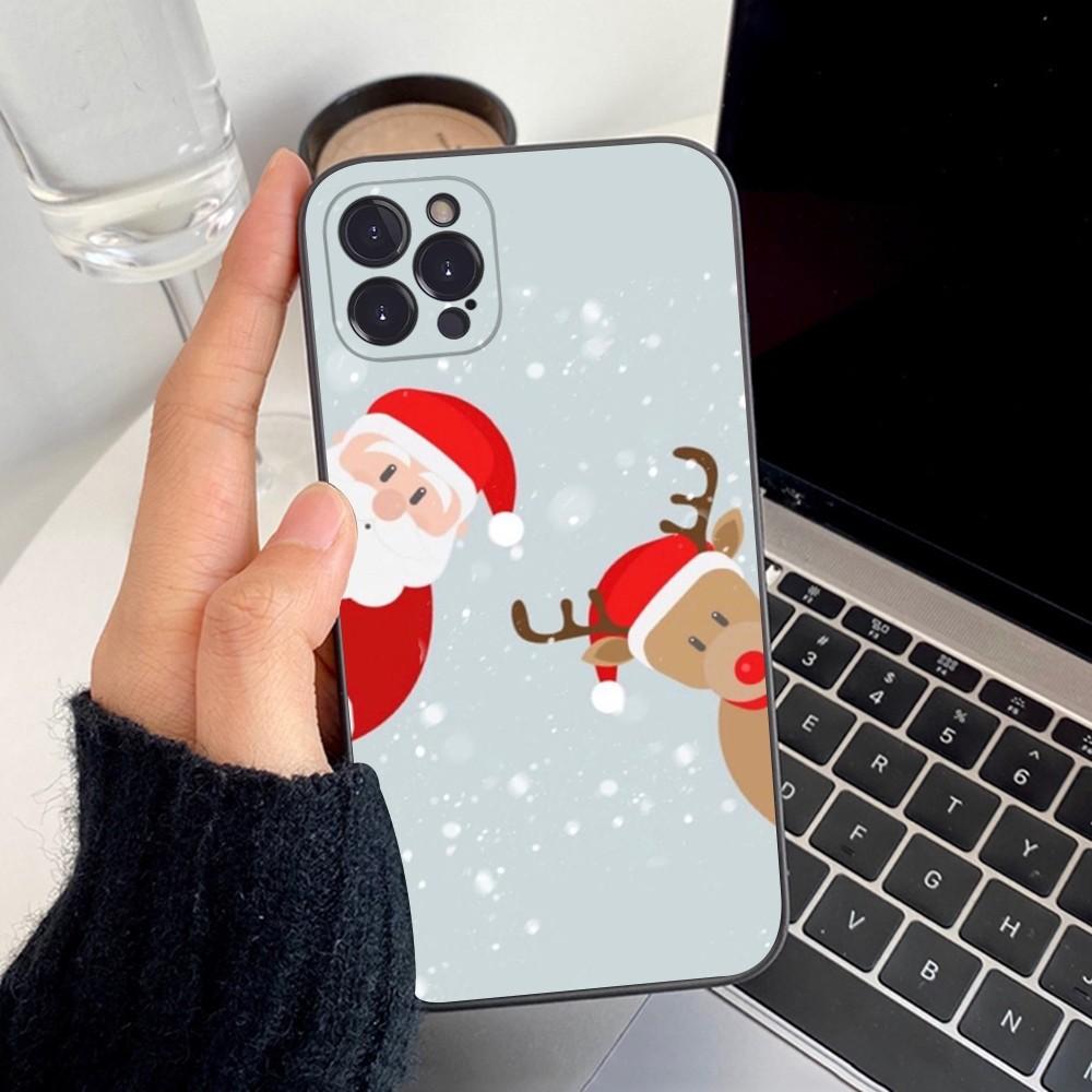 Weihnachts-Cartoon-Neujahrs-Handyhülle Für iPhone 15 14 11 12 13 Mini Pro XS Max Hülle 6 7 8 Plus X XR SE 2020 Funda Schale