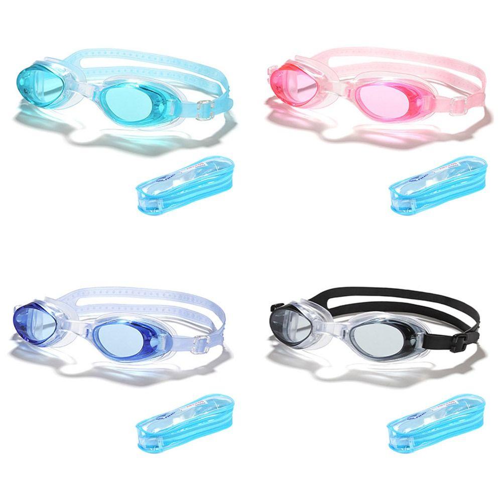 Durable Adult Kids Anti UV HD With Earplugs Swimming Goggles Diving Googles With Storage Bag
