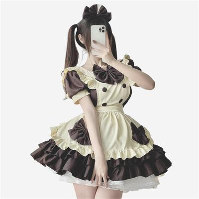 Cosplay sada oblečení pro služky Sexy kostým Zástěra Sexy kostým Lolita Velikost zdarma 6dílná sada Lolita Gothic Lolita Alice Princess oblečení Roztomilá uniforma Lolita