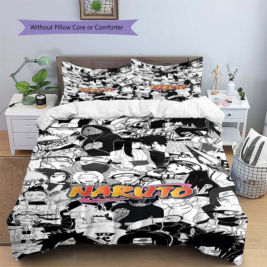 Cartoon Pattern Bedding Quilt Set Quilt Cover Pillowcase Home Decoration Birthday Gift (1 * duvet cover + 2 * pillowcase, without core)