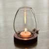 Glass Candle Holders Round Table Decoration Ornaments  Party Accessories