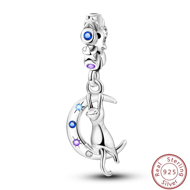 Cute Cat And Dog Series Copper Moon Butterfly Paw Print Charms 3Mm Diy Fine Jewelry Gifts Making