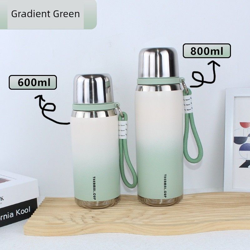 Large-Capacity Thermos Cup for Women, High Aesthetic Value, 2025 New Model, Portable Tea Brewing Cup for Male Students, 316 Stainless Steel Water Cup