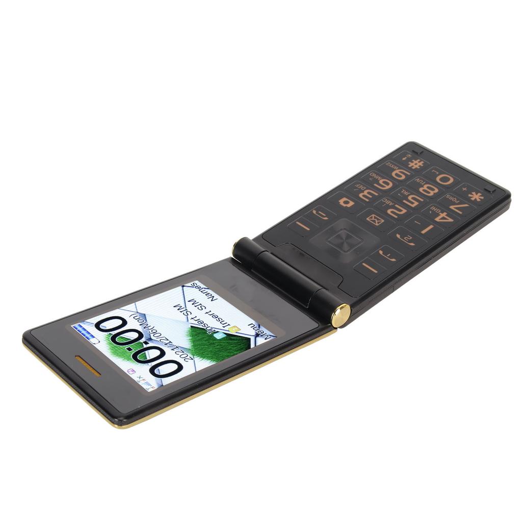 3.0in Flip Phone for Seniors Large Buttons Fonts Flip Mobile Phone HD Dual Screen Display Dual Card