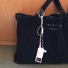 Pleatsmama Charcoal Oversized Tote Bag Poodle