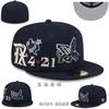 Fully Enclosed T Rangers Baseball Cap for Men and Women, Embroidered Flat-brim Non-adjustable Hat