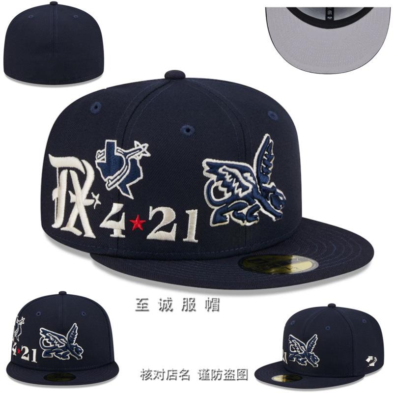 Fully Enclosed T Rangers Baseball Cap for Men and Women, Embroidered Flat-brim Non-adjustable Hat