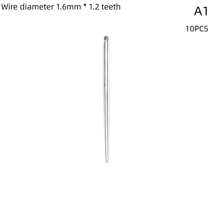 

10Pcs Stainless Steel Piercing Jewelry Guide Needle Internal Thread Insertion Needle Auxiliary Body Piercing Tool Jewelry Tool
