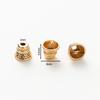 10PCS/lot 6.5*8MM 18K Gold Plated Brass Beads Caps Tassel Caps Bracelet Jewelry Making Supplies DIY Findings Accessories