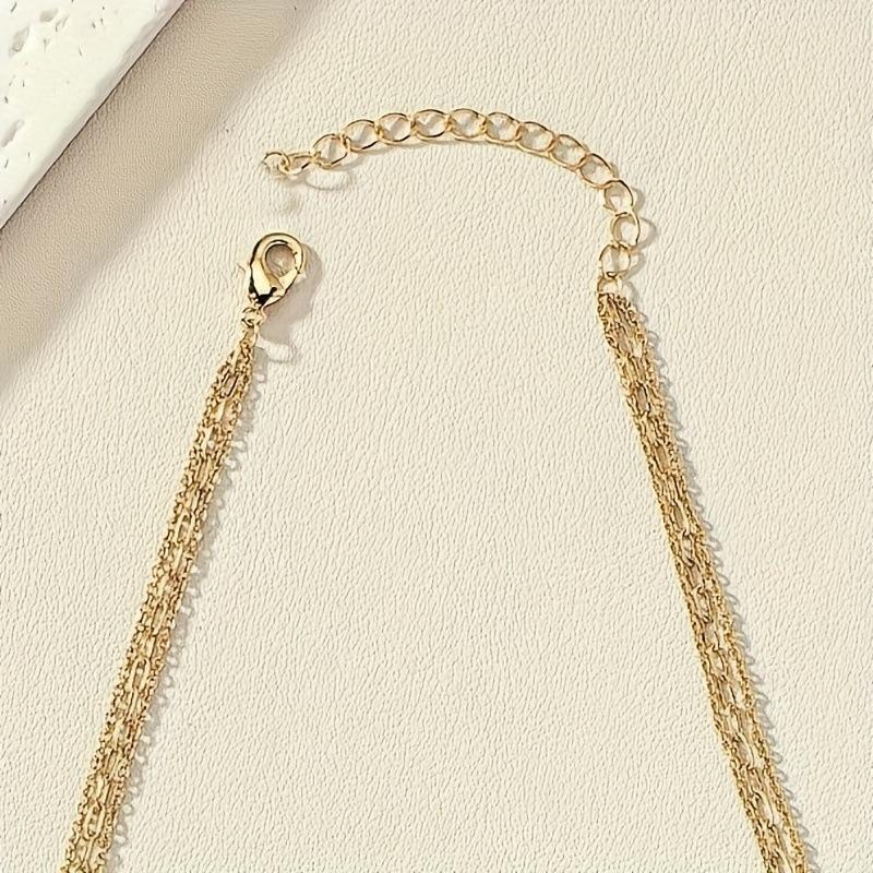 A Multi-layer Golden Yellow Disc Pearl Inlaid with Diamonds, Five-star Water Drop Pearl Starlight Gift Necklace, Fashion Temperament