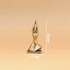 Pure Brass Yoga Girl Figurine Durable Handcrafted Decorative Statue for Bedroom Bookcase Home Decor Yoga Lover Collection Gift