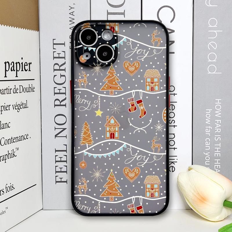 Christmas Tree Gingerbread Graphic Phone Case for Samsung Galaxy S25 S24 S23 Ultra S22 Plus S21 FE 5G Soft Covers New Year Gifts
